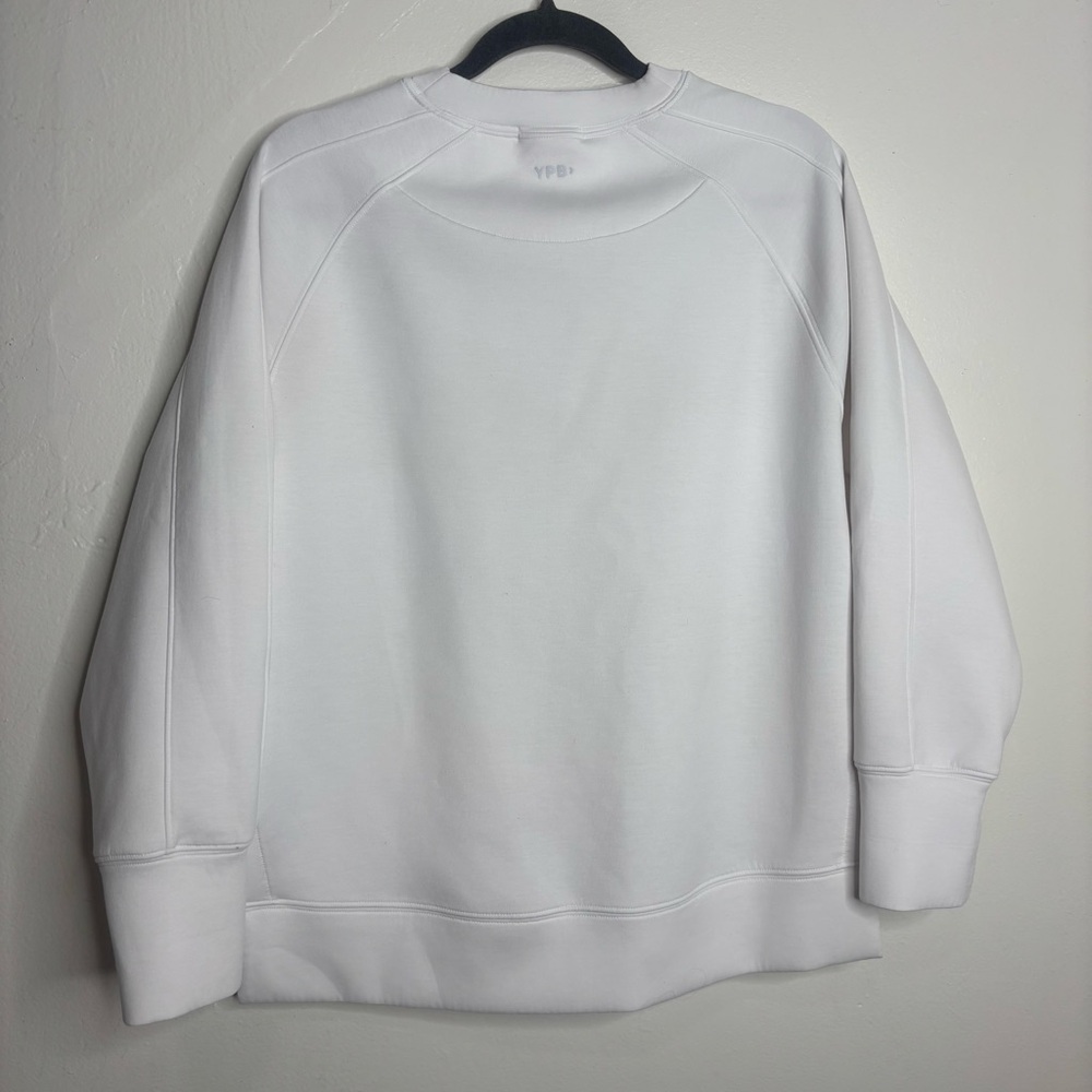 White pullover Crewneck Sweatshirt with YPB Tag - Picture 5 of 12